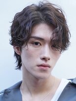 フィフス 渋谷(fifth)&nbsp;波巻きシャドウパーマセンターパートメンズパーマメンズヘア渋谷