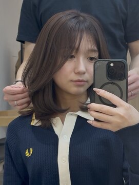 ウェイズトウキョウ 新宿店(Ways TOKYO) ミディアムレイヤー　ミディアムヘア　かきあげヘア