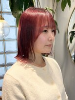 ロンドアジュール 横浜(Lond azur)&nbsp;ブリーチなし/髪質改善/スモーキーブラウン/ピンクベージュ/前髪