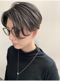 担当西田 ハイライト 透明感カラー ショートボブ 刈り上げ