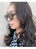 大人透明感グレージュカラー