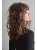 〈mielhair新宿〉大人クールウェーブ　パーマ　カラー
