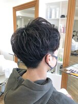 ヘッズ 本八幡店(HEADS)&nbsp;かき上げヘア　ニュアンスマッシュ　サイドパート　韓国マッシュ