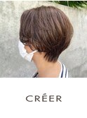 ふんわり軽さを演出☆髪が硬い方にも◎オリーブベージュカラー