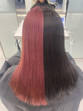 ブラウン(Brown) #haru ピンク×ツートーンカラー