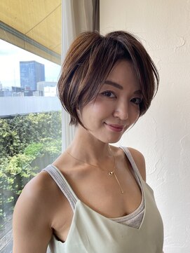 バンプ ギンザ(BUMP GINZA) 白髪ぼかしハイライト/絶壁解消/ひし形大人ショートボブ/聖