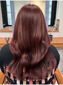 【レッドピンク】【縮毛矯正】【髪質改善】