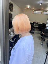 アイセ(I.se Eir TOKYO)&nbsp;オレンジ/ショートボブ/ケアブリーチ/ダブルカラー/髪質改善