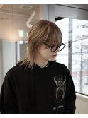 ロングウルフ/マッシュウルフ/ベージュ