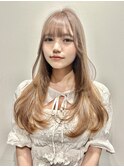 ハイトーンベージュロングレイヤースタイル【吉祥寺】misaki