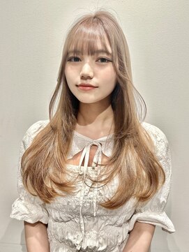 ゼストララ(ZEST Lara) ハイトーンベージュロングレイヤースタイル【吉祥寺】misaki