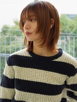 トレヘアー 京都 烏丸(tRe hair)&nbsp;ミニウルフ　くびれヘア　アプリコットオレンジ