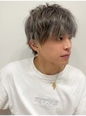アッシュブラックカルマパーマベリーショートダークアッシュ