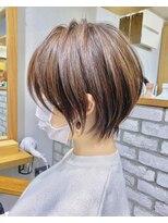 30代/40代/50代・絶壁解消・小顔前下がりショートボブ【中村】