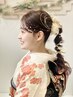 ヘアセットと一緒に金箔/グリッター/ストーン付で3000円