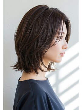 アントワープトーキョー(antwerp TOKYO) 30代40代50代外ハネミディアムレイヤー髪質改善透明感カラー