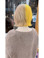 プランタンバイフラミューム 茅ヶ崎店(PRINTEMPS by flammeum)&nbsp;ミルクティー イエロー ツートーンカラー 【茅ヶ崎】