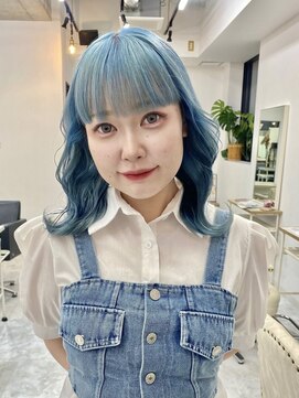 リル ラウム 原宿(LiL Raum) ミズイロカラー/原宿ブリーチ/ダブルカラー/レイヤーカット