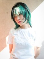 キャロルガーデンズ ボコカ 表参道(Carroll Gardens bococa) 【azu】デザイン ミントグリーン レイヤー ブリーチ