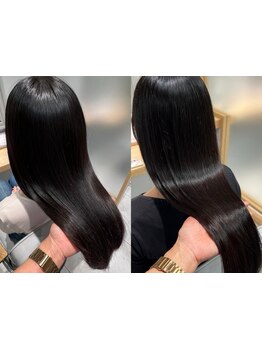 自社開発の【髪質改善プラチナトリートメント】で業界注目の髪質改善を！もう手放せない、 うる艶 の肌触り