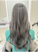 アッシュハイライトロング