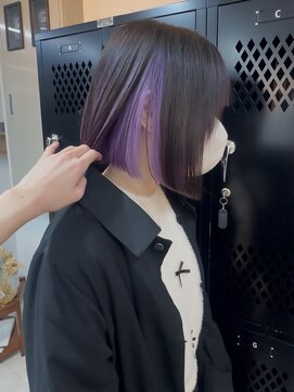 イエナ 渋谷(IENA) ヒナ大人ガーリーインナーカラーダークアッシュハイトーンカラー