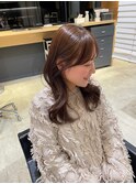 透明感ベージュカラー×ふんわりくびれ巻き