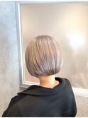 カット/ボブ/ブリーチ/ホワイトベージュ/髪質改善
