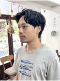 リバースセンターパート/ニュアンスパーマ/毛流れパーマ/恵比寿