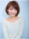 【morio松戸】大人かわいい斜めバング小顔ショートボブ