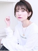 耳掛け小顔マニッシュショートボブ【表参道/青山 drop】