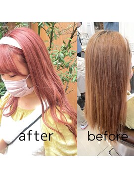 ネオリーブアイム 横浜西口店(Neolive aim) 黄色味除去☆ピンクベージュ【横浜】