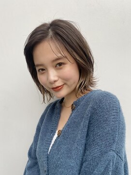 コンティニュー オモテサンドウ(CONTINUE OMOTESANDO) くびれボブ/イヤリングカラー/顔まわりカット