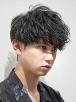 アルファ 新宿(alpha)&nbsp;サーフカール/ 刈り上げセンターパート/ブルーブラック[新宿駅]