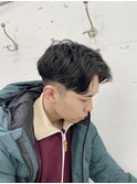 ニュアンスパーマ、センターパート