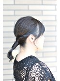 ポニーテール ローポニー お呼ばれヘア ヘアアレンジ