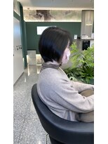 アースモード 亀戸店(EARTH Mode)&nbsp;小顔ストレートボブ黒髪グレージュダークアッシュモード