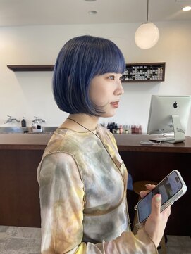 ムード カナザワ(mood kanazawa) 20代/30代/ネイビーカラー/ボブ