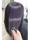 大人可愛い髪質改善カラーラベンダー透明感