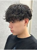 マッシュスパイラルパーマツイストスパイラル波巻きメンズ
