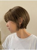 グレイヘアも◎前下がりひし形ショートボブ【恵比寿KIMIDORI】