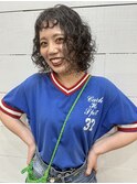 オン眉くるくるパーマ