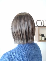 美容室 ウーヴリール(ouvrir)&nbsp;切りっぱなしボブ×アッシュブラウン