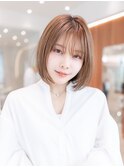 20代30代切りっぱなしレイヤーボブ/髪質改善ストレート/外ハネ