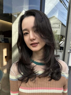 キーチェ 梅田中崎町(keych) 毛流れレイヤーカット/ミディアム/髪質改善/縮毛矯正