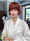 儚げオレンジパーマ