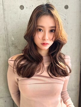 アンジェリカ 名古屋店(ANGELICA) ANGELICA  韓国風レイヤーカット ニュアンスベージュピンク