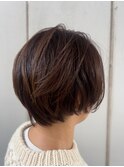 40代50代　白髪ぼかしショートボブ2512