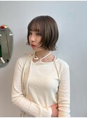 ボブレイヤー/ミニボブ/顔まわりレイヤー/ボブ/透明感カラー