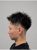 ツーブロック　ベリーショート